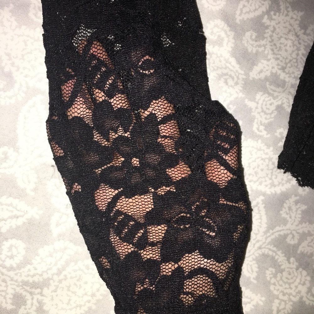 Express Black Lace Crop Top NWT - Picture 4 of 7